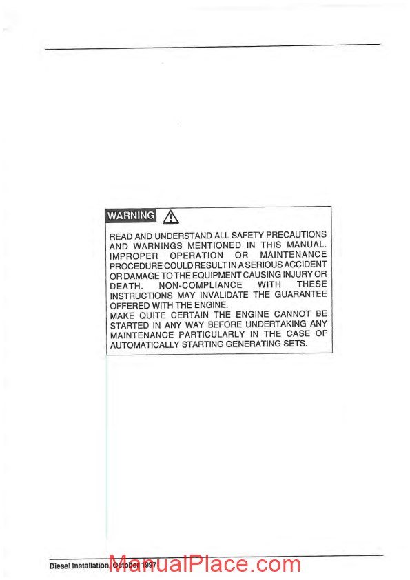 Installation, Operation & Safety Guidelines for Perkins 147 Turbo